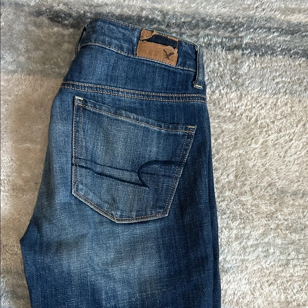 American Eagle Outfitters Women's Dark Blue Skinny Jeans - Picture 2 of 6